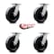 Service Caster 8 Inch Kingpinless Polyolefin Wheel Swivel Top Plate Caster SCC, 4PK SCC-KP30S820-POR-4 - alternate 2